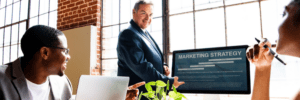 Marketing is the process of promoting products or services to other businesses or organisations
