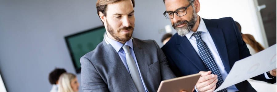 Business partners choosing a business loan | Financial Information | Tiger Finance